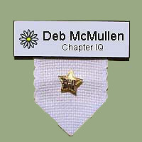 Name Badge Pin Holder with chapter designation